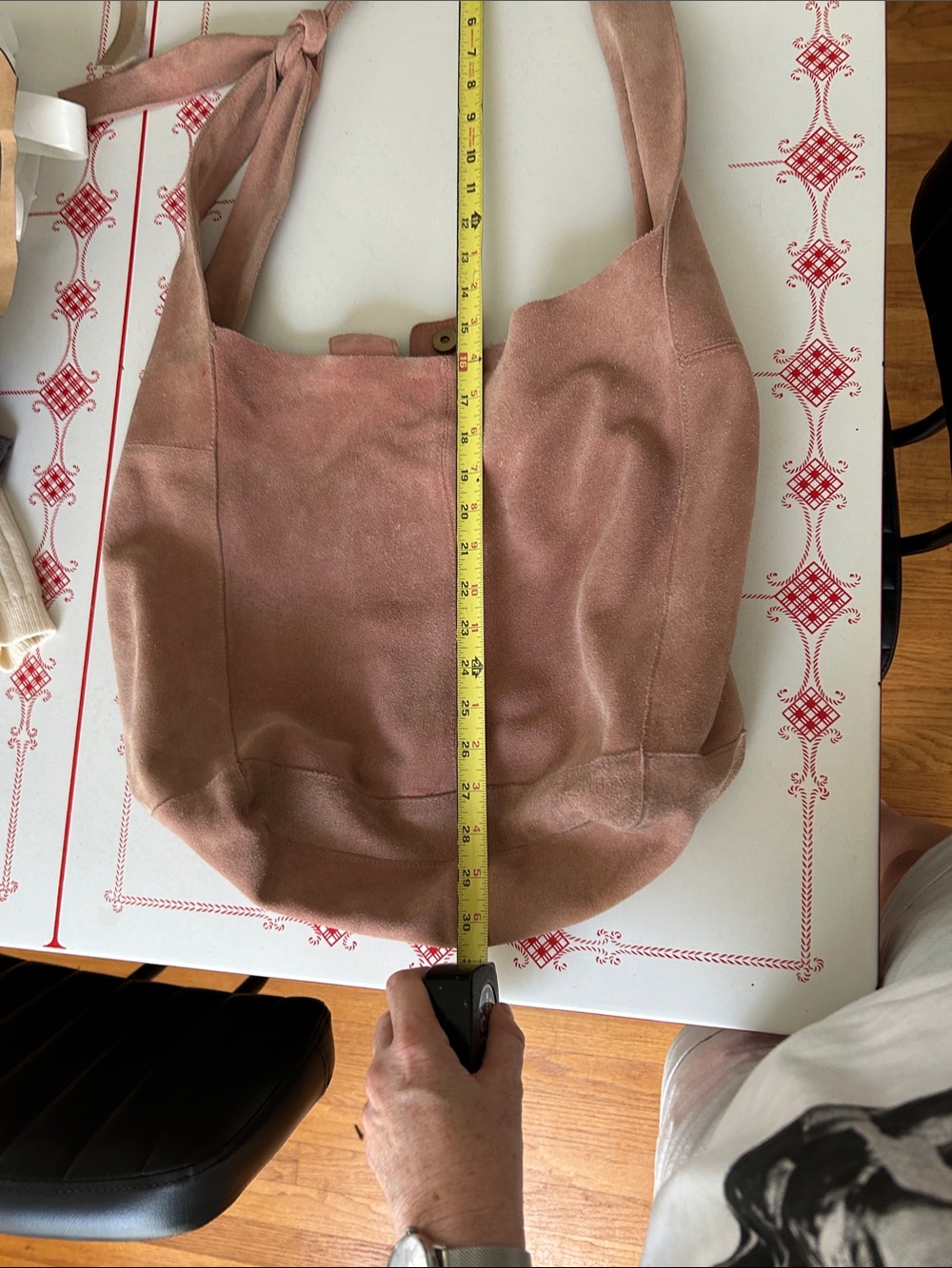 Free People Suede Shoulder Hobo Bag in Dusty Rose Brown - Picture 8 of 15